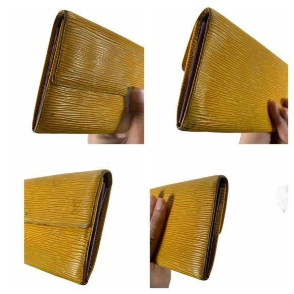 Authentic Louis Vuitton Wallet Long Portefeiulle Sarah Epi Yellow LV Vintage - Picture 2 of 12